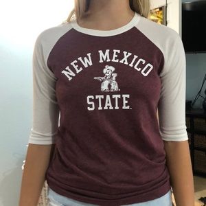 Maroon and white shirt